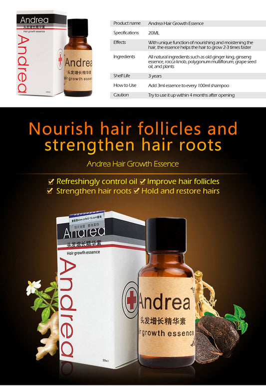 Hair Growth Anti Hair Loss Liquid 20ml Dense Hair Andrea Hairstyle Keratin Hair Care Styling Products Sunburst