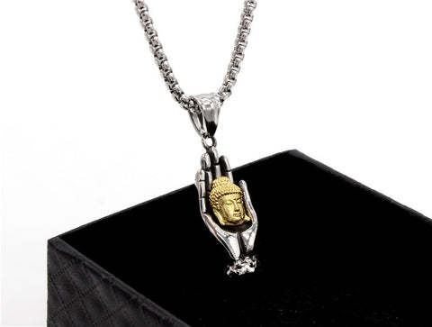 Stainless Steel Buddha Necklace